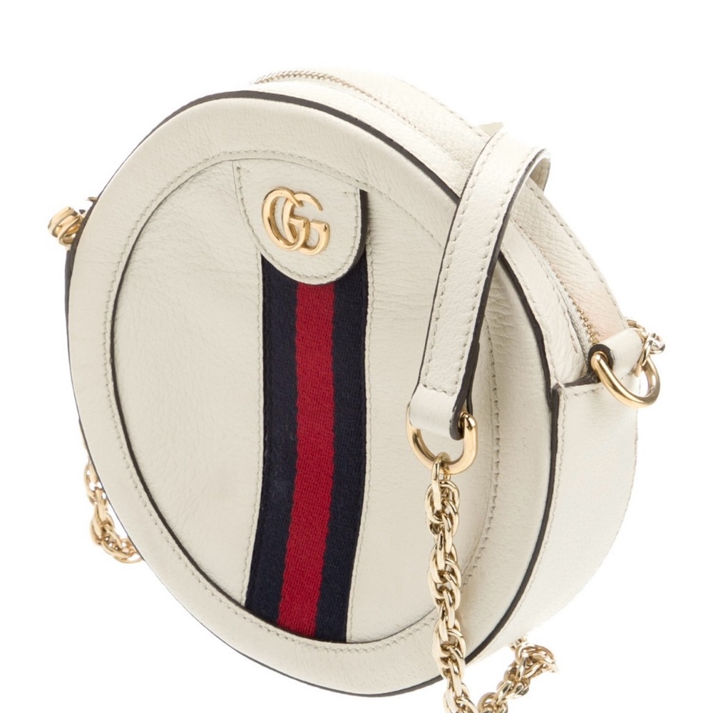 Gucci Mini Ophidia Round backpack in white color - Picture 9 of 11